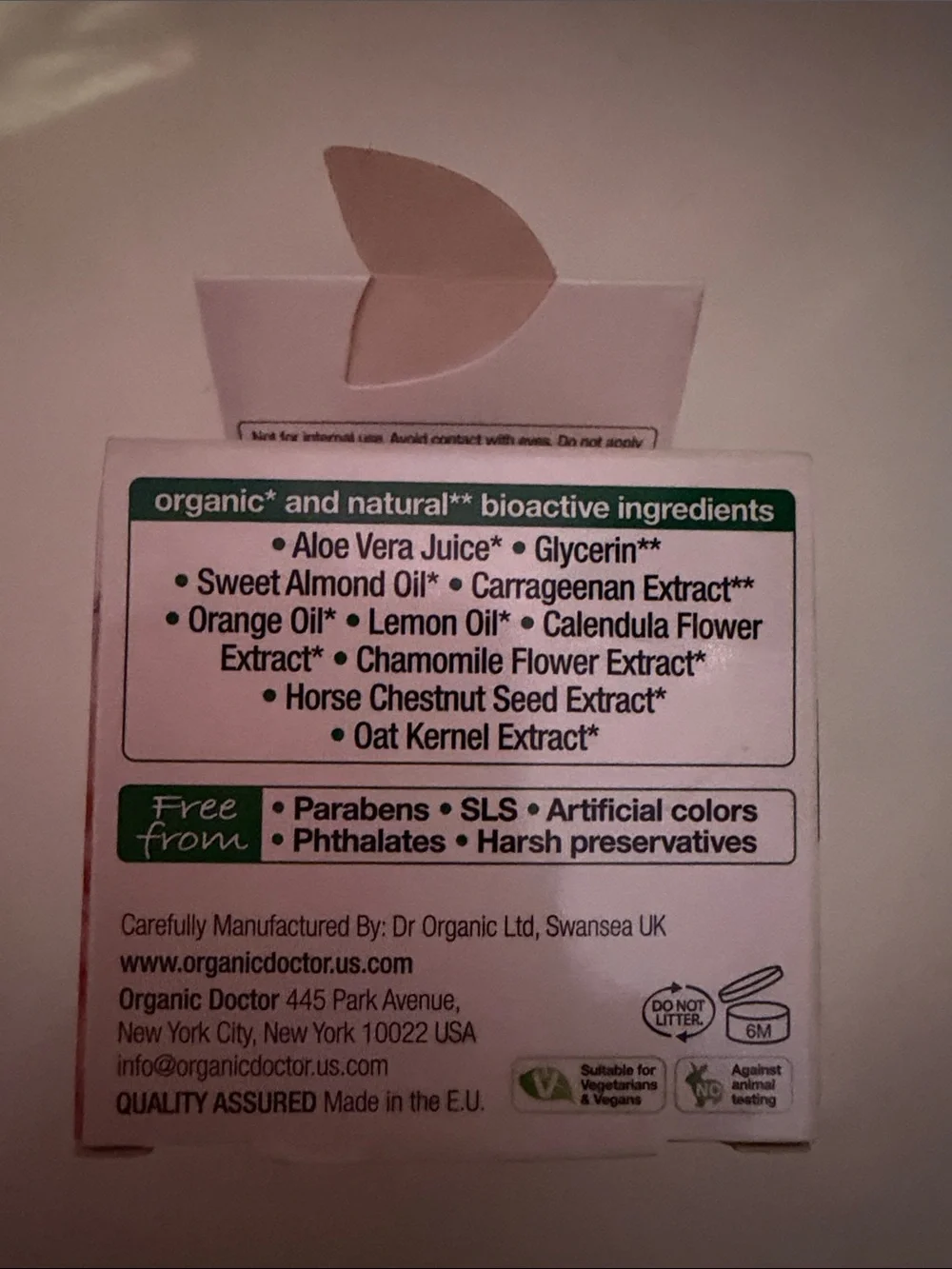 ORGANIC SKINCARE DR.‎ Bioactive Organic Aloe Vera Concentrated Cream BRAND-NEW!
